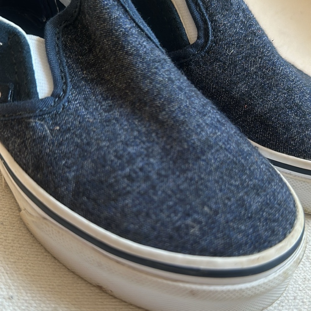 VANS-denim classic Slip-On Shoes 12.5 - Picture 2 of 4
